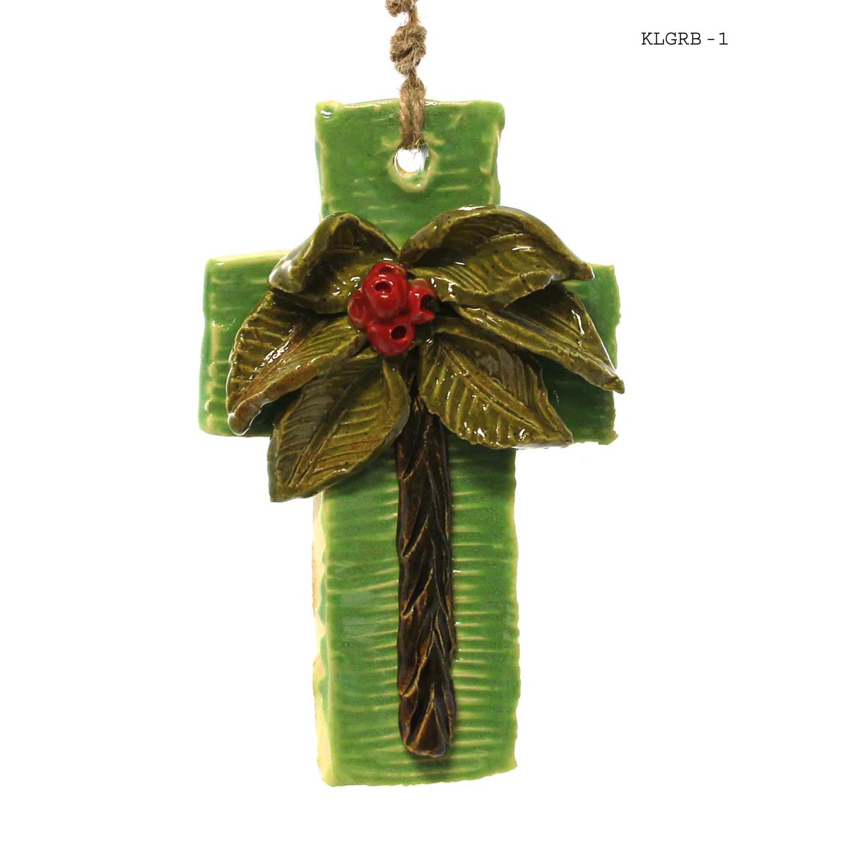 Kimberly Lang's Original Cross, Green w/red berries, Medium