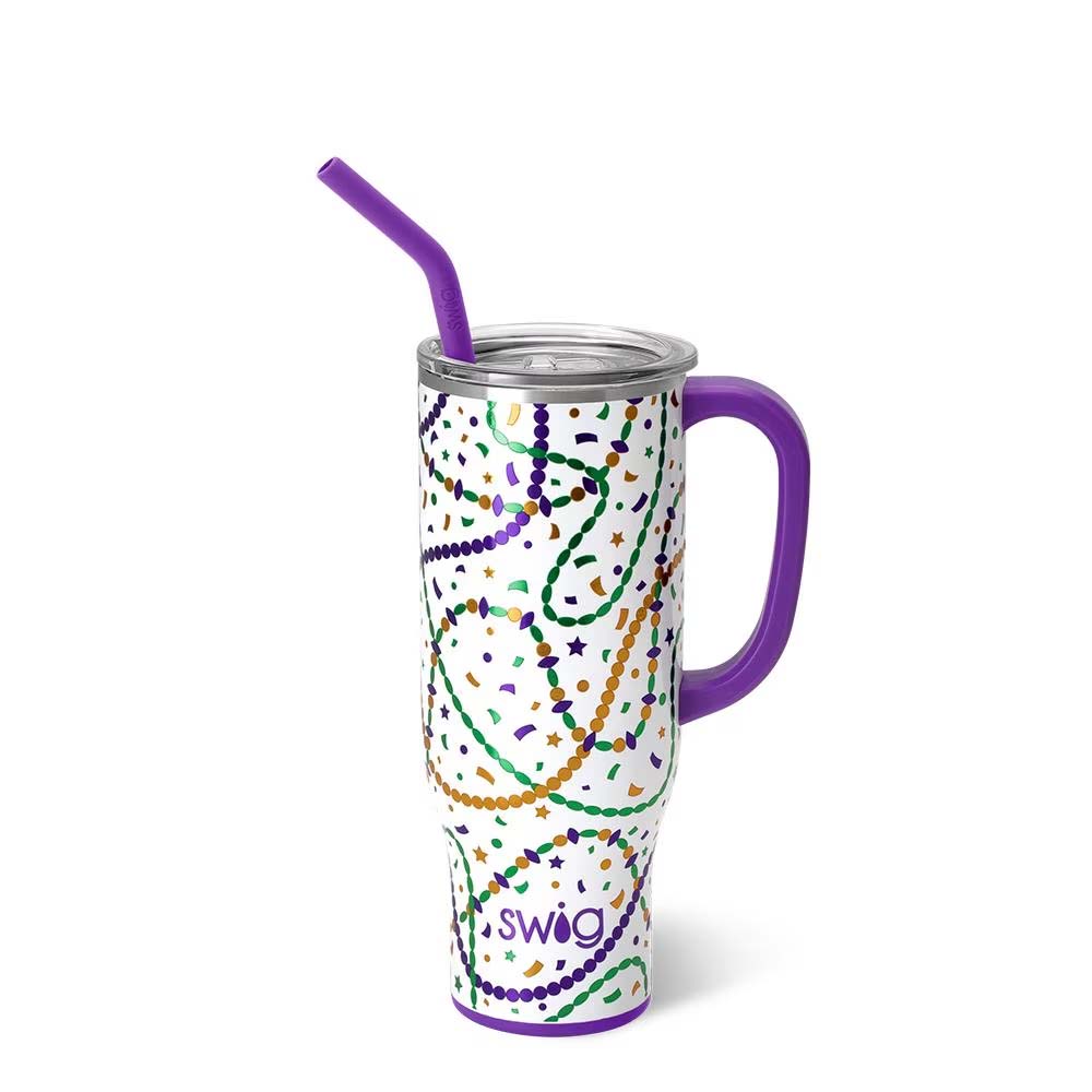 Mardi Gras Swig Mega Mug 30oz