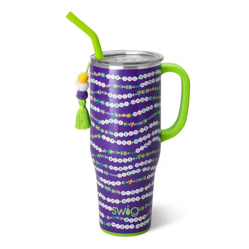 Mardi Gras Swig Mega Mug 40oz