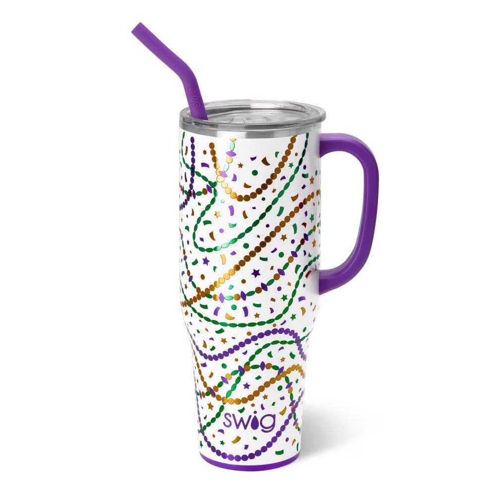 Mardi Gras Swig Mega Mug 40oz