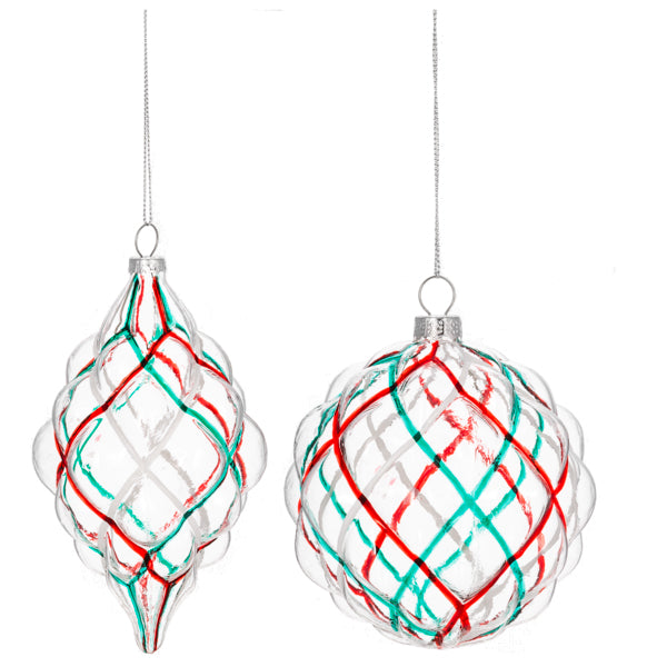 Peppermint Swirl Ornaments, 2 styles