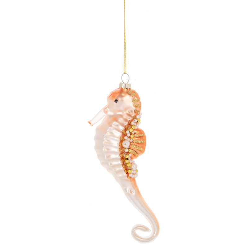 Seahorse Glass Ornament