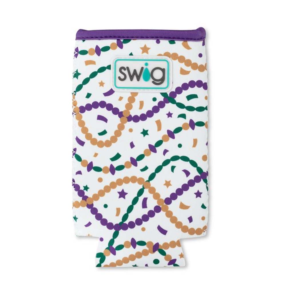 Mardi Gras Slim Can Coolie, 2 designs