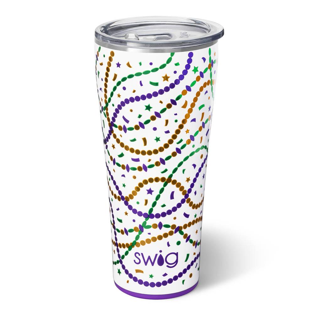 Mardi Gras Swig Tumbler 32oz