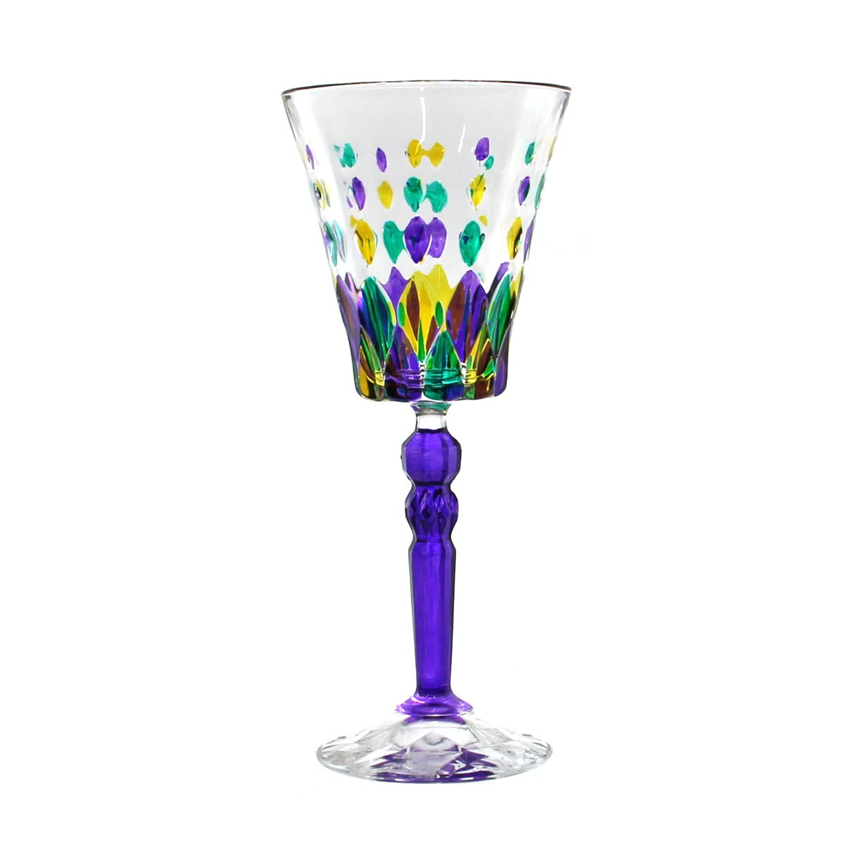 Mardi Gras Marilyn Diamond Wine Calici