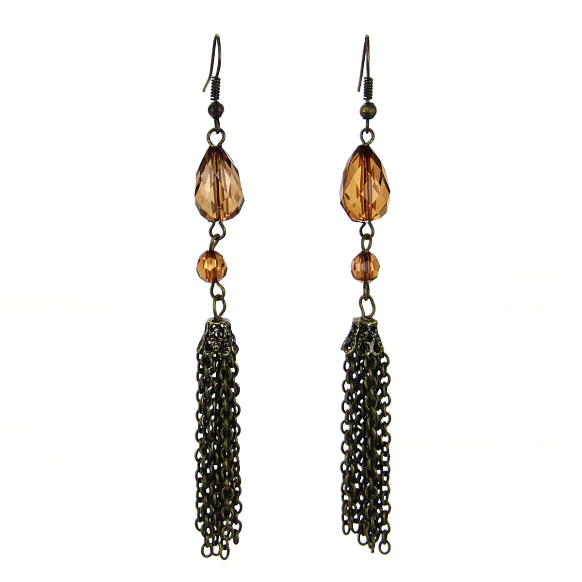 Beaded Tassel Drop Earrings