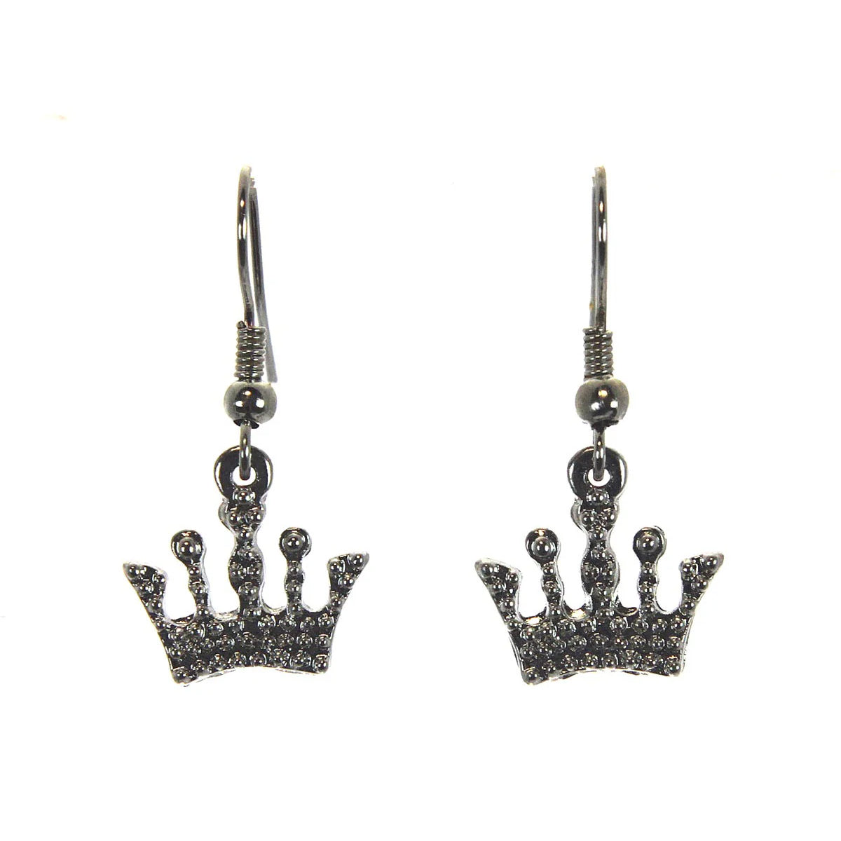 Crown Earrings Silver