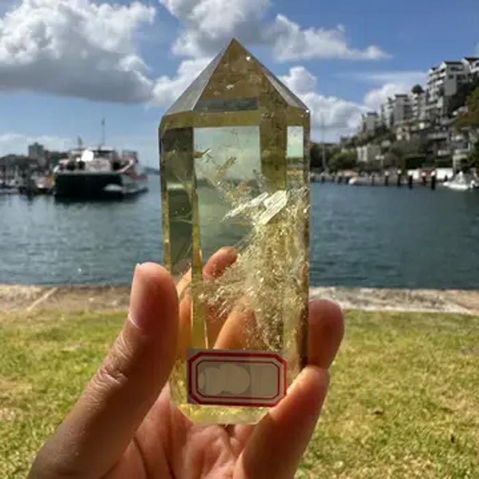 Rare Large High-Quality Aaaa Brazilian Citrine Crystal Obelisk