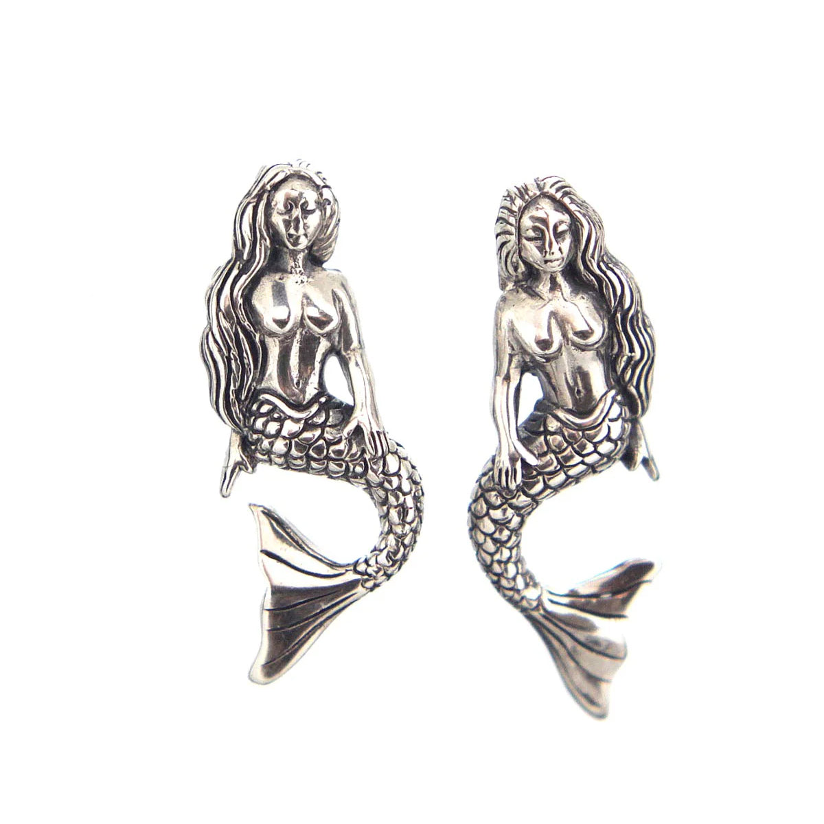Sterling Silver Mermaid Earrings
