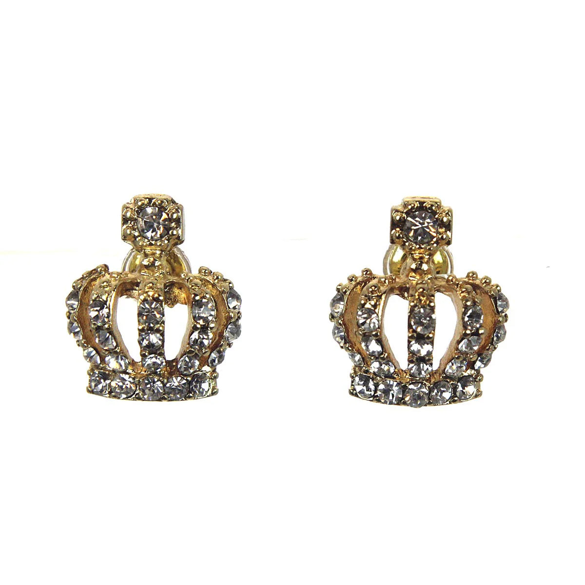 Crown Crystal Stud Earrings