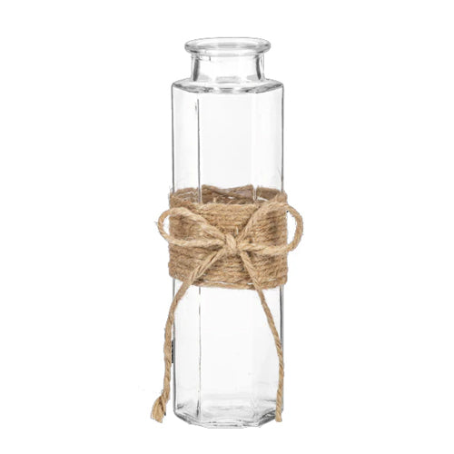 Jute Wrapped Bud Vase Set