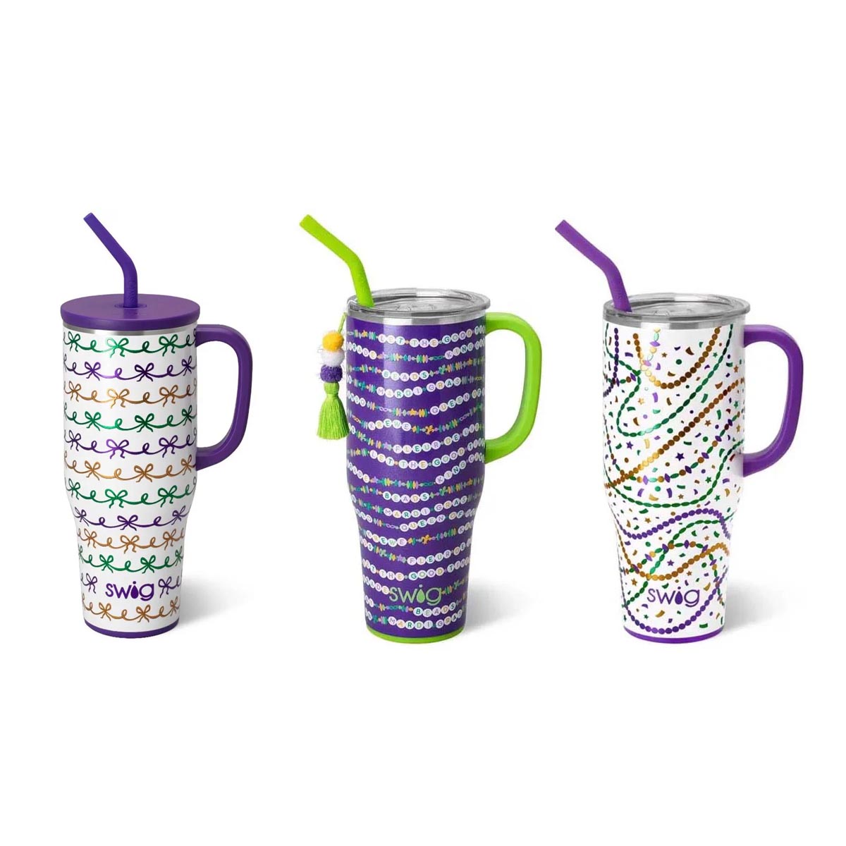 Mardi Gras Swig Mega Mug 40oz 3 designs