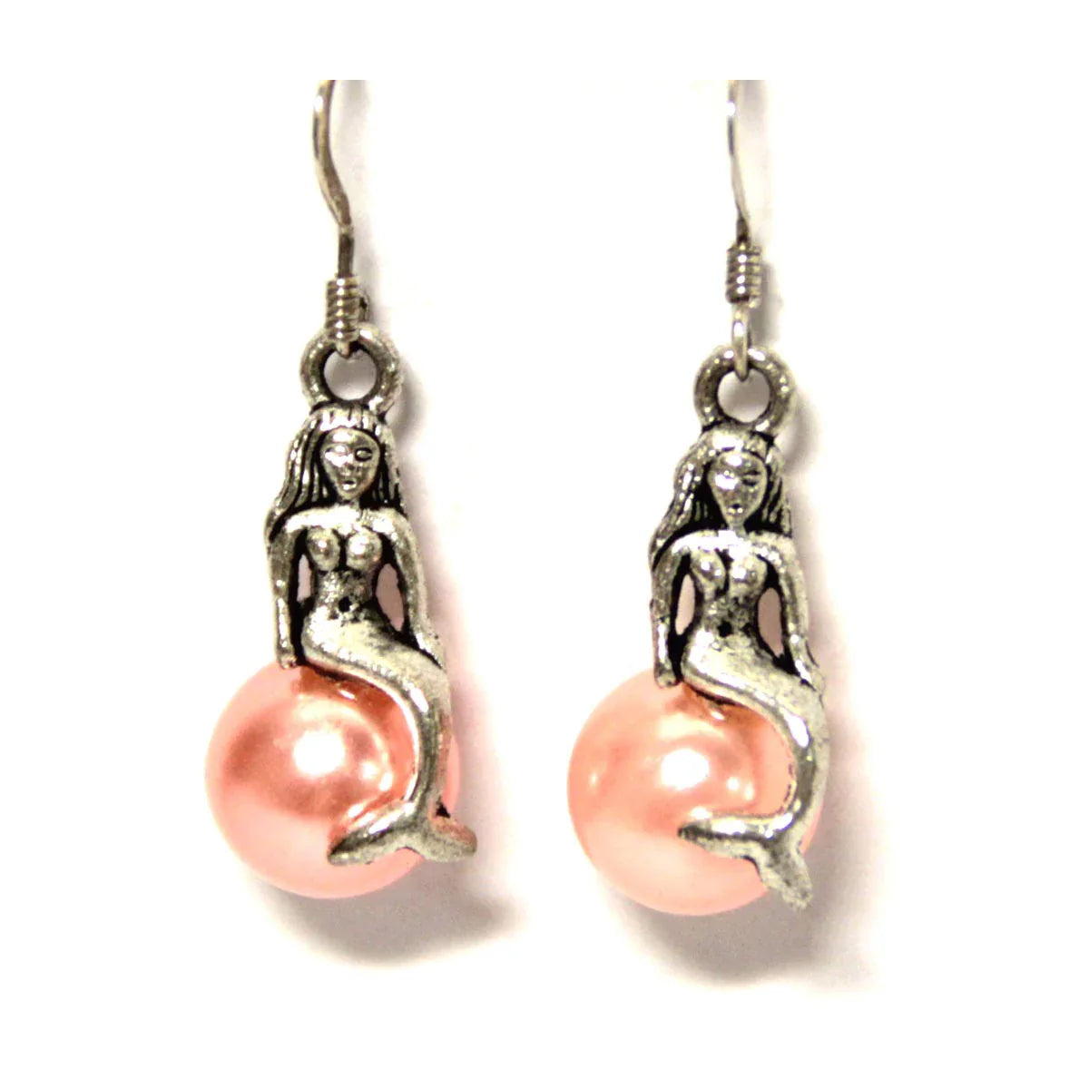 Mermaid on a Pearl Earrings
