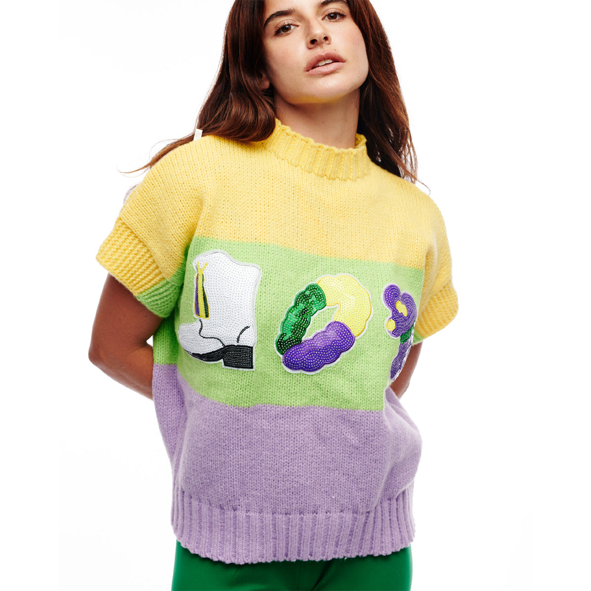 Mardi Gras Sweater with Icons