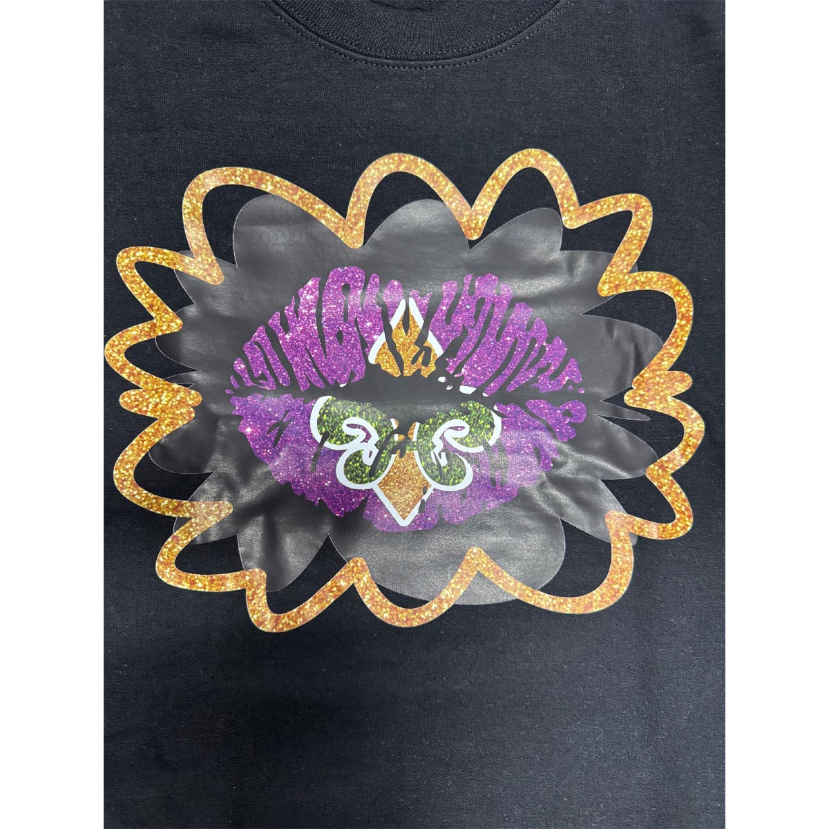 Mardi Gras Purple Lips Sweatshirt