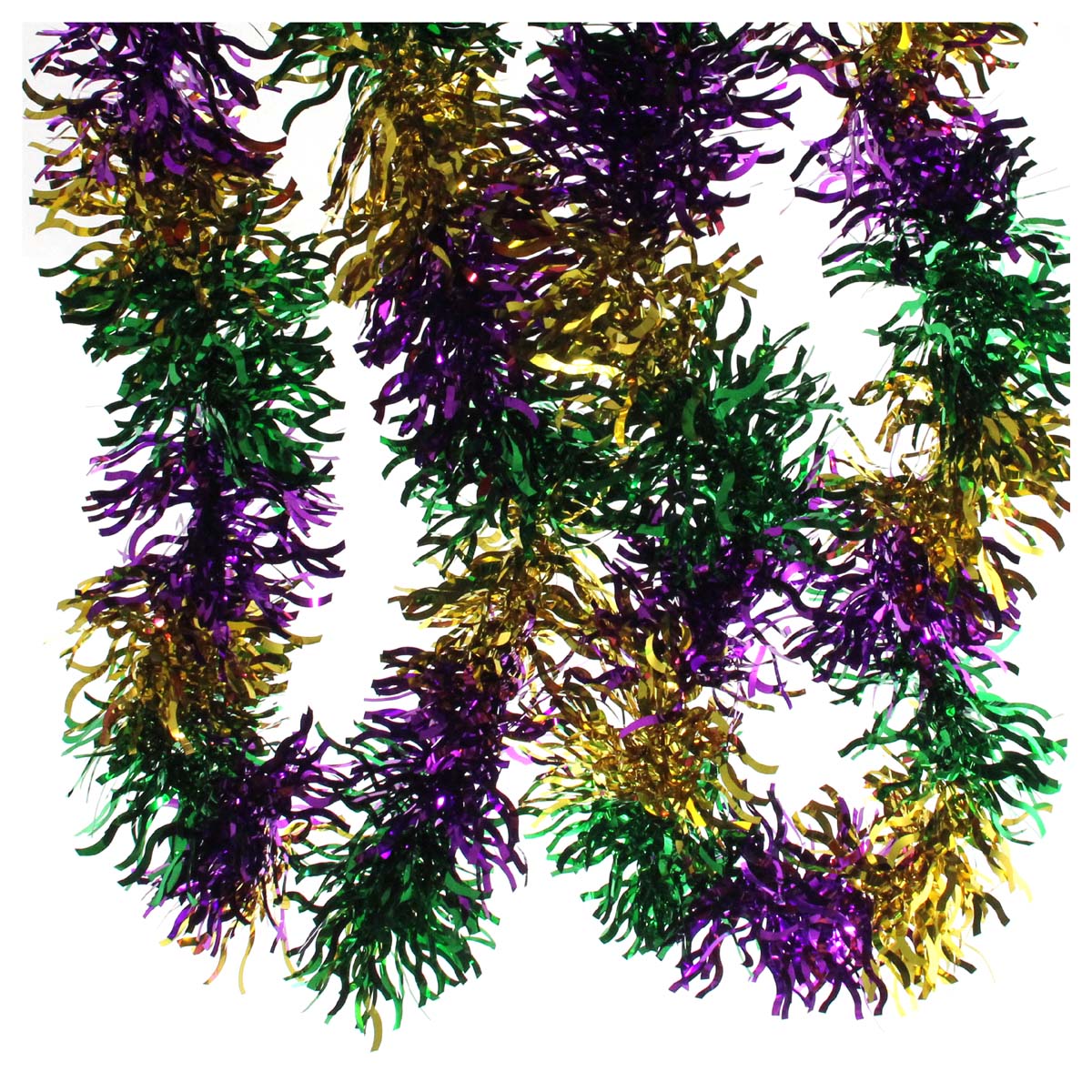 Mardi Gras Garland Curvy-Cut 9ft