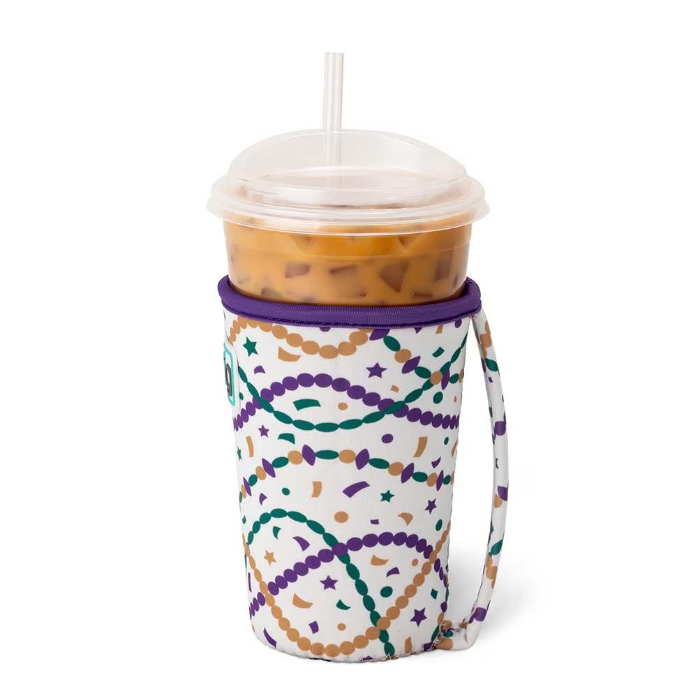 Mardi Gras Iced Cup Coolie 22oz, 2 designs