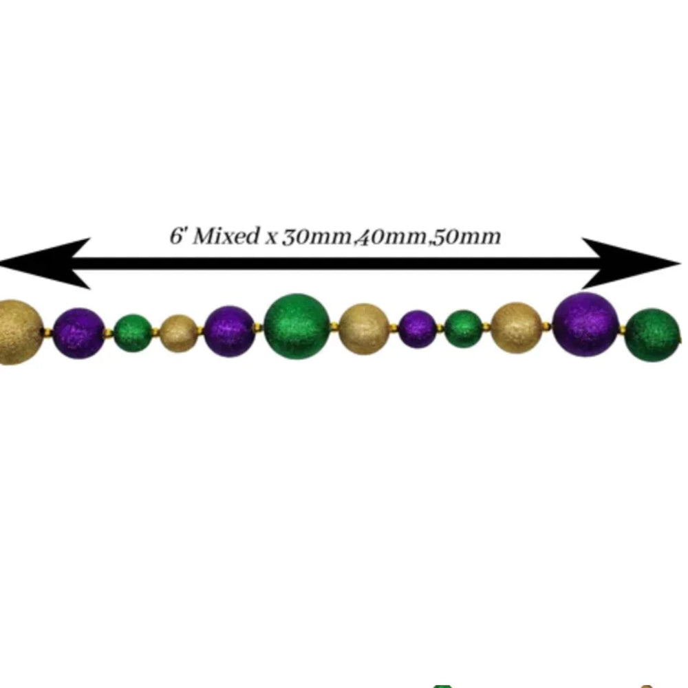 Mixed Mardi Gras Ball Garland 6'