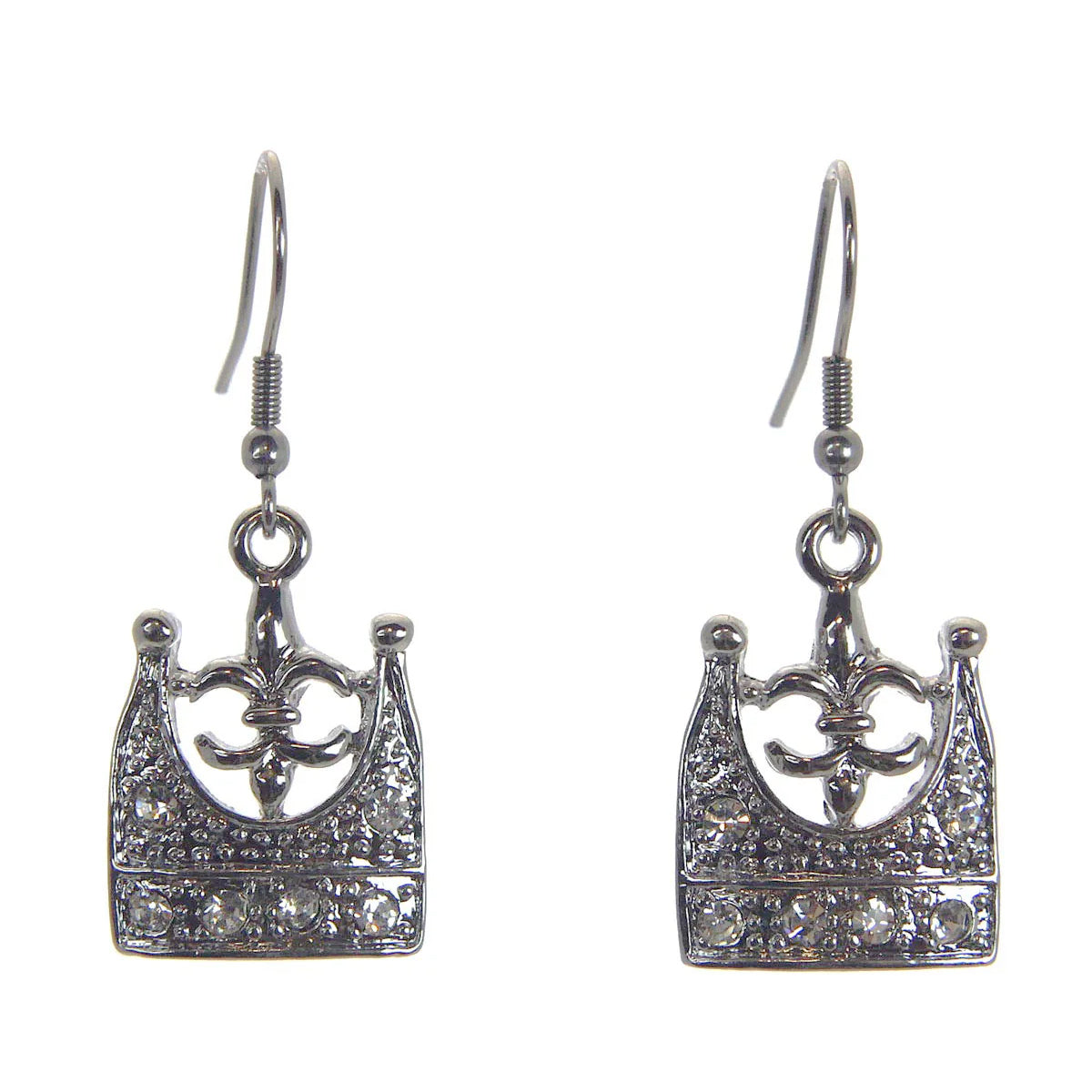 Crown Fleur de Lis Earrings