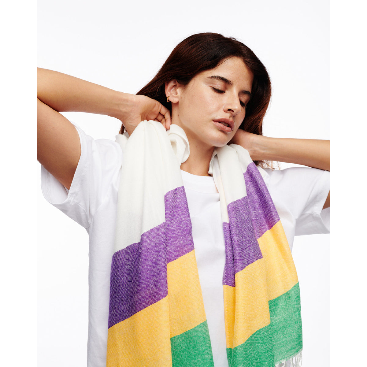 Mardi Gras 3 Stripe Scarf