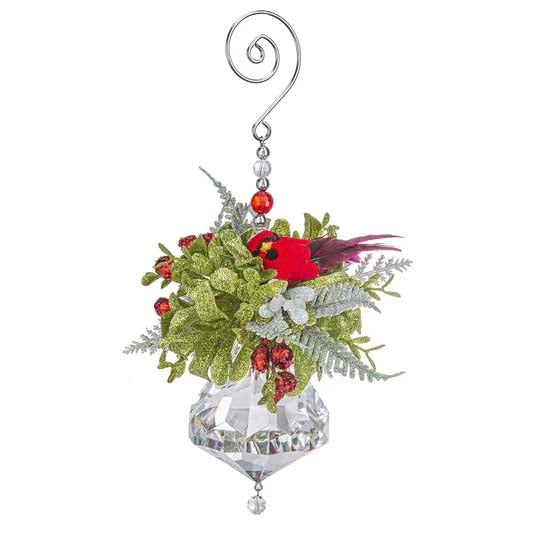 Mistletoe Cardinal Ornament