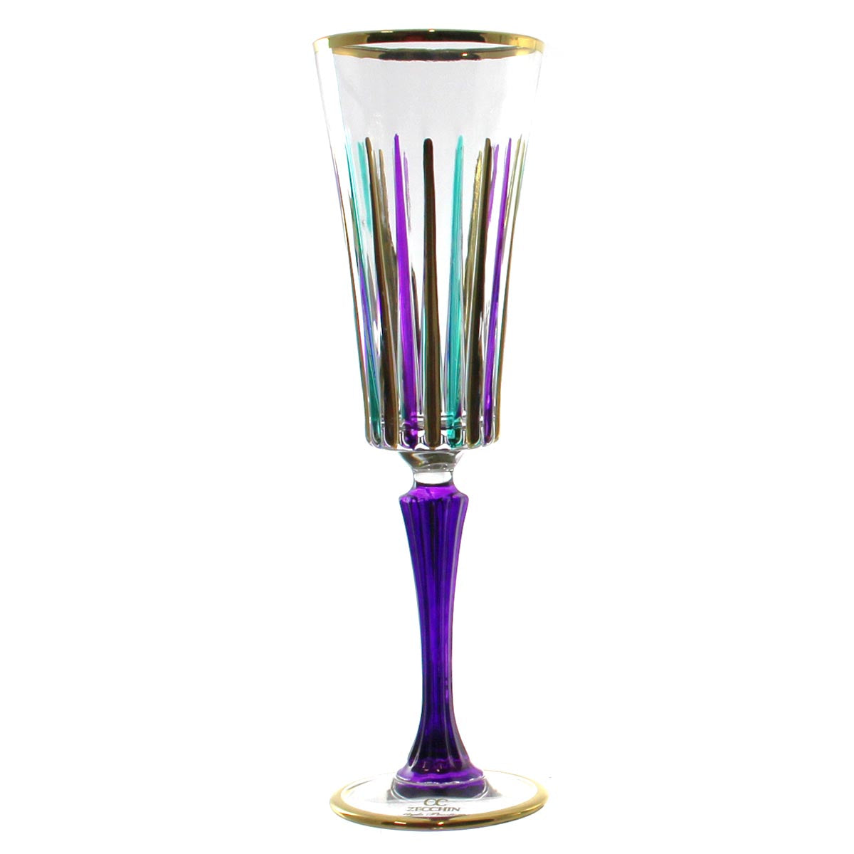 Mardi Gras Timeless Flute Glass Calice Flute