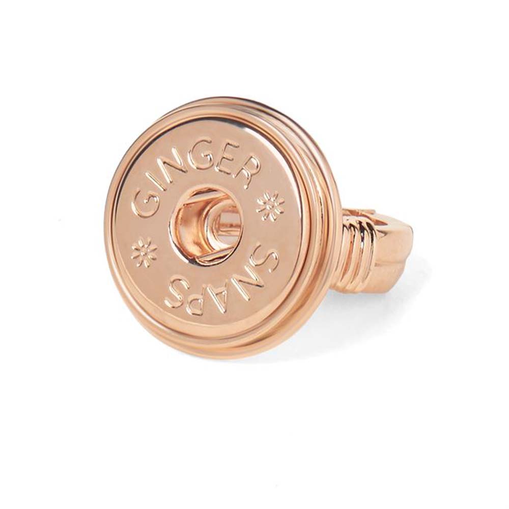Ginger Snaps Ring Stretch Wire Wrapped-Rose Gold