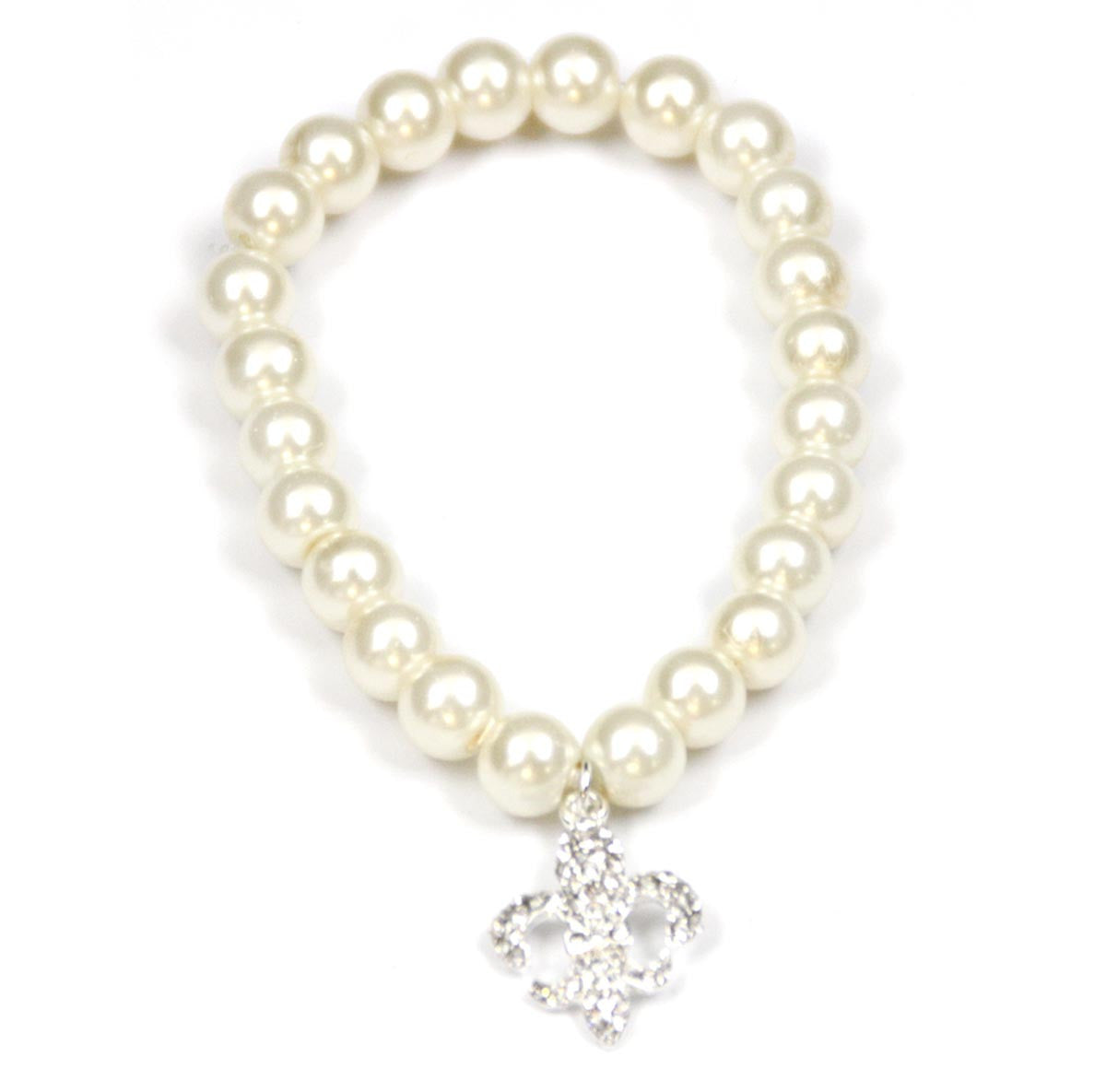 Fleur De Lis Pearl Bracelet