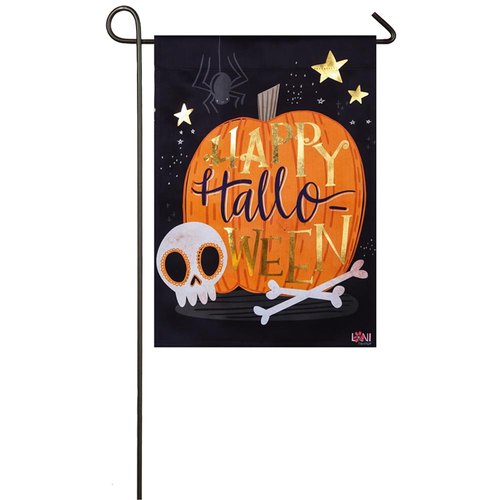 Halloween Skull Garden Suede Flag | Jubilee Gift Shop
