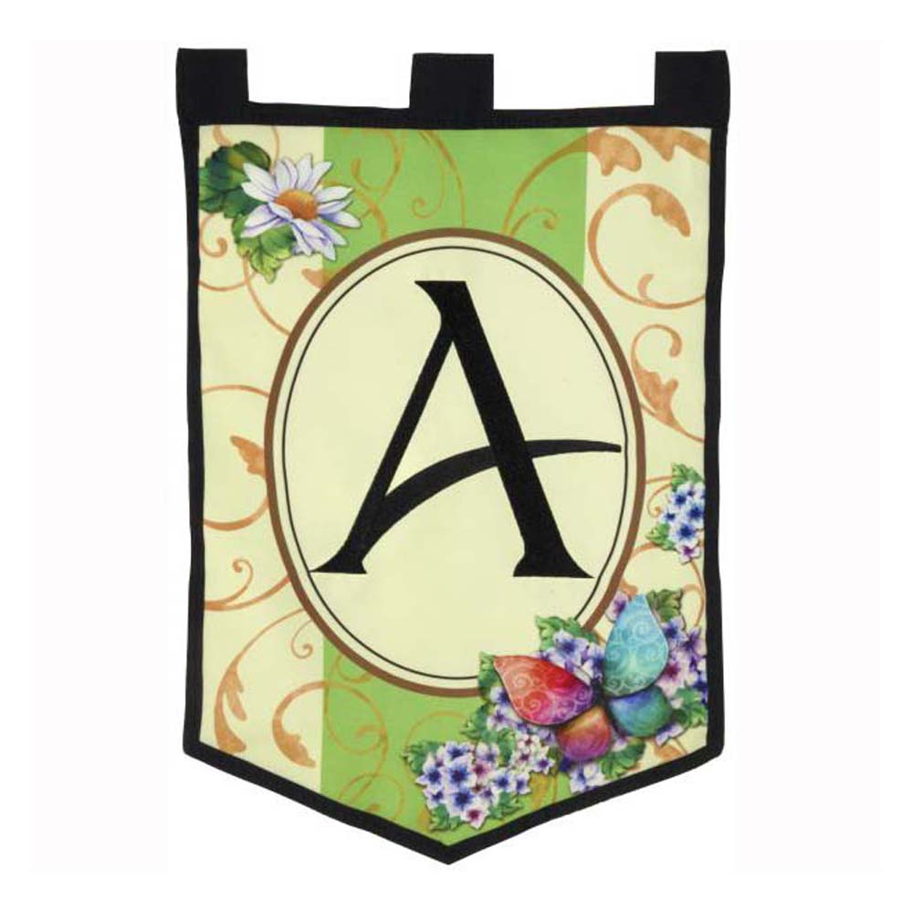 Monogram Garden Flag A border
