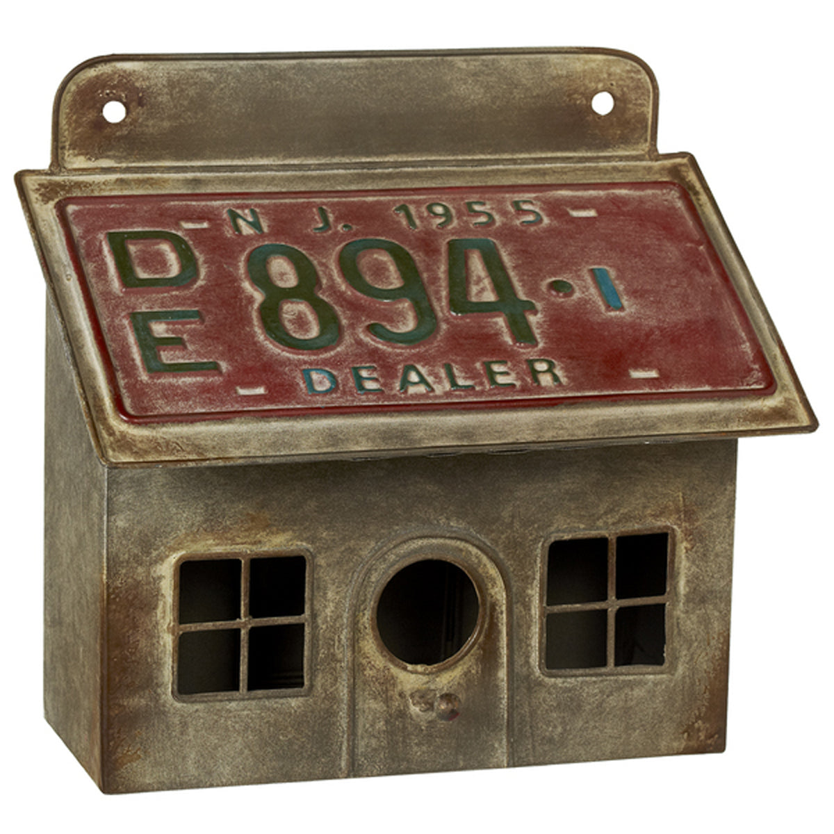 Wall Mounted License Plate Roof Birdhouse