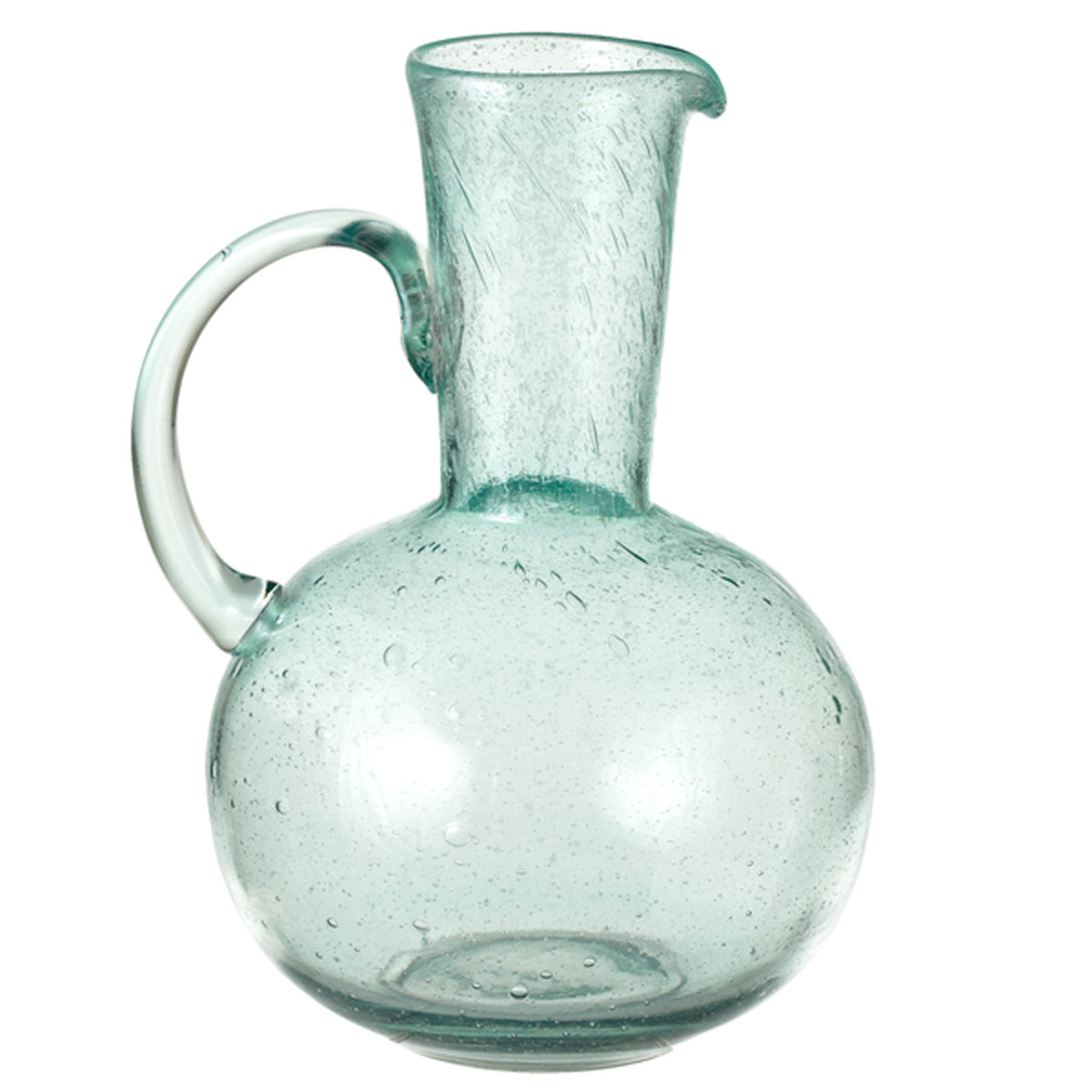 Recycled Bubbled Glass Pitcher