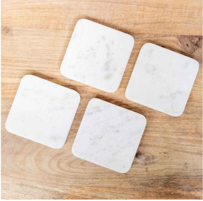 Crown Etched Coasters (set of 4)