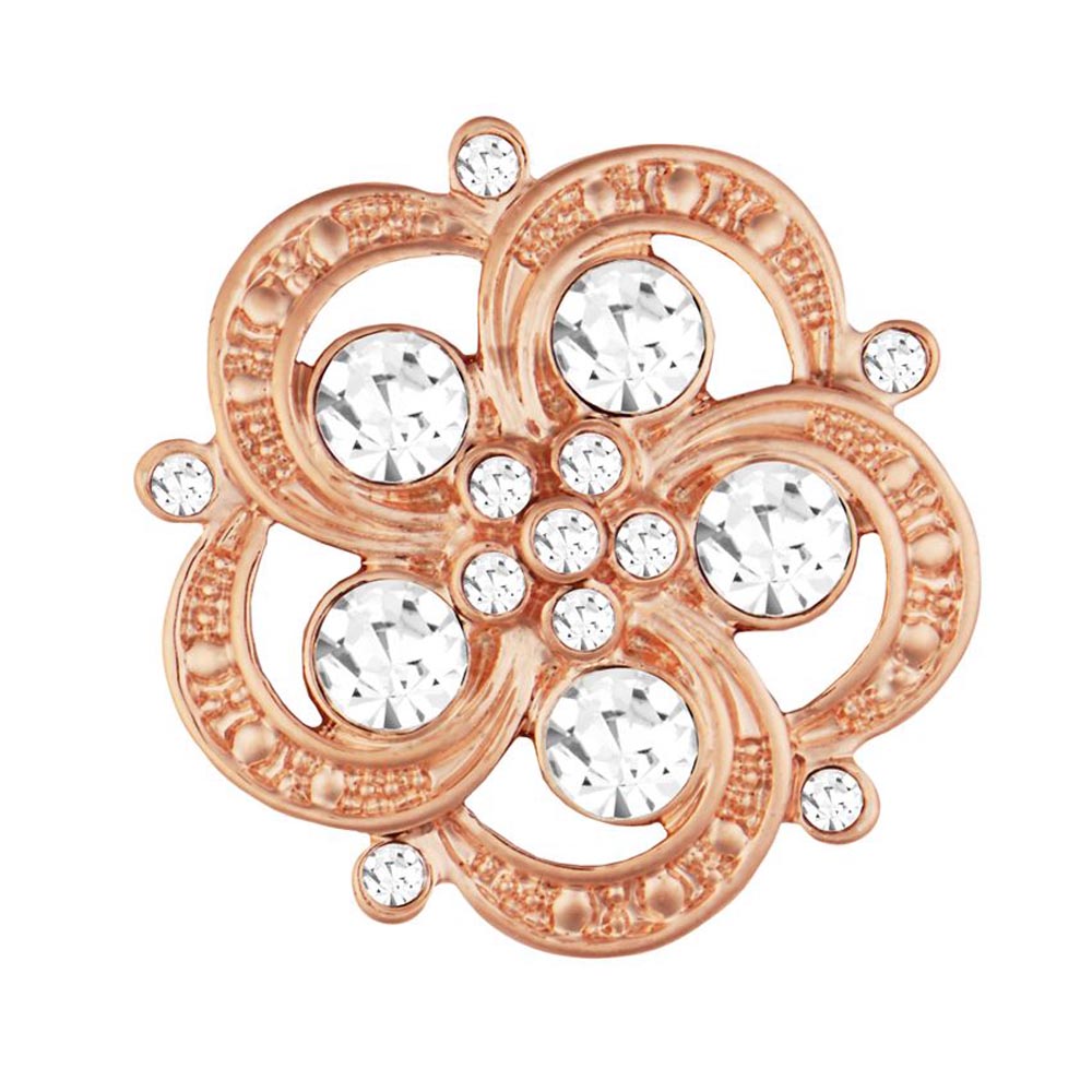Ginger Snaps Smitten Clear Rose Gold Snap