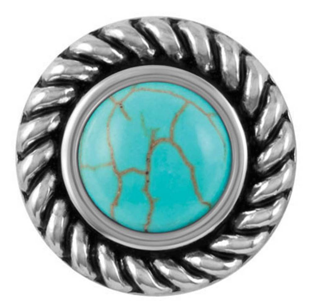 Ginger Snaps Lariat - Turquoise Snap