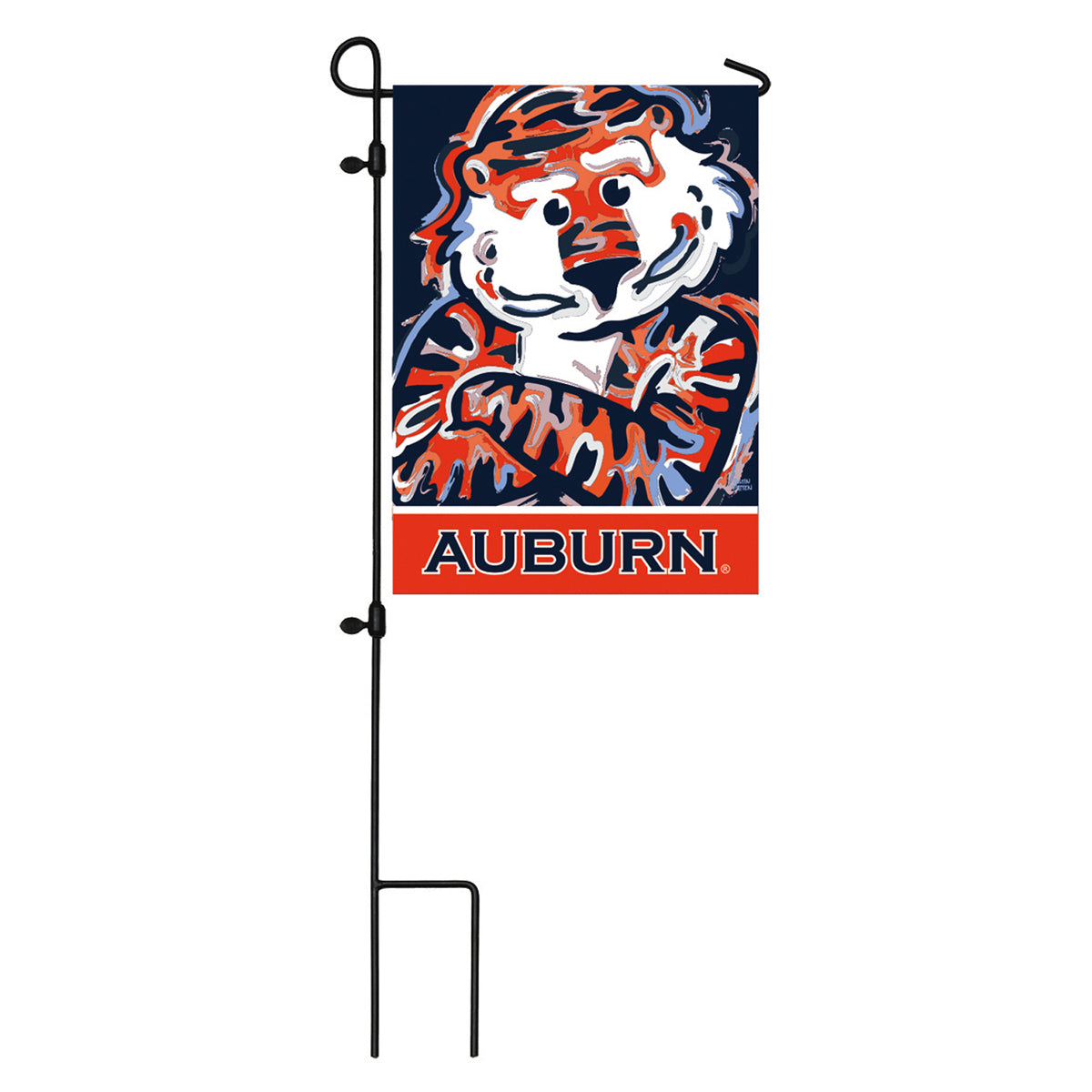 Auburn University, Suede Garden Flag-Justin Patten