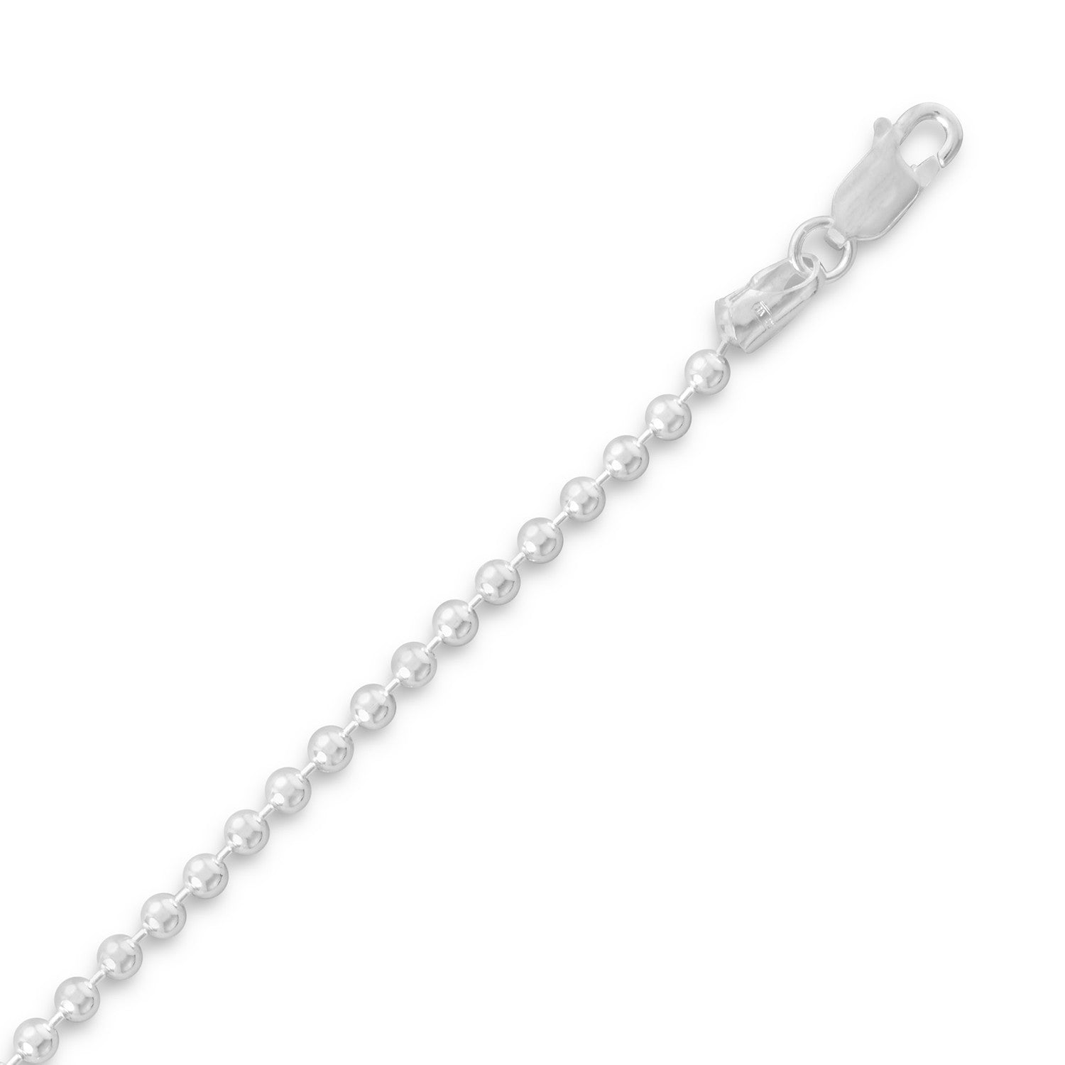 Sterling Silver 16" Bead Chain (3mm)