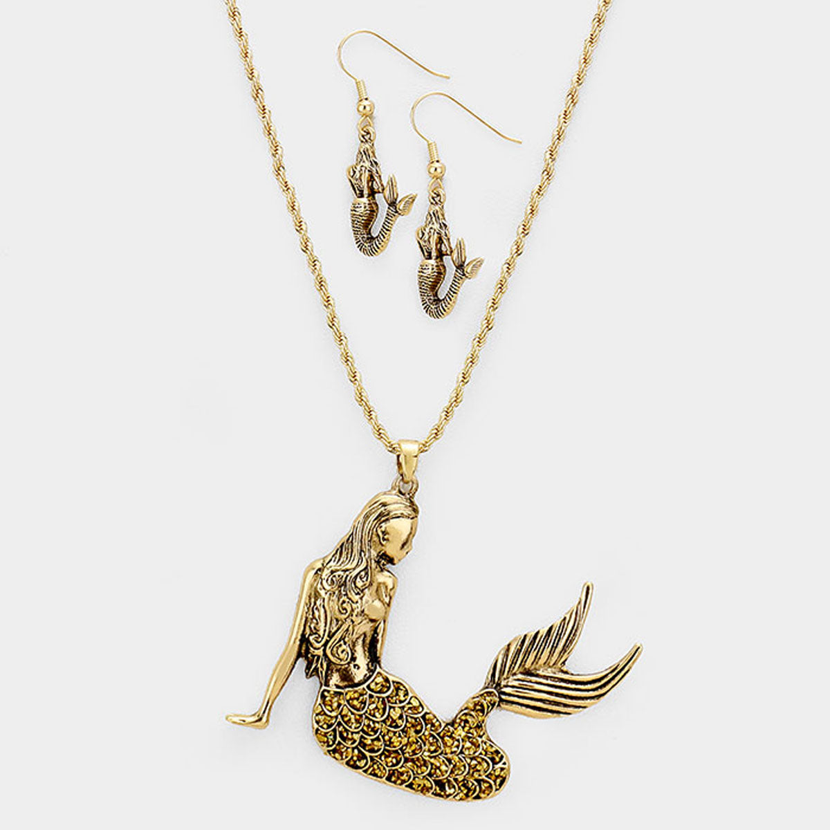 Mermaid Necklace & Earring set