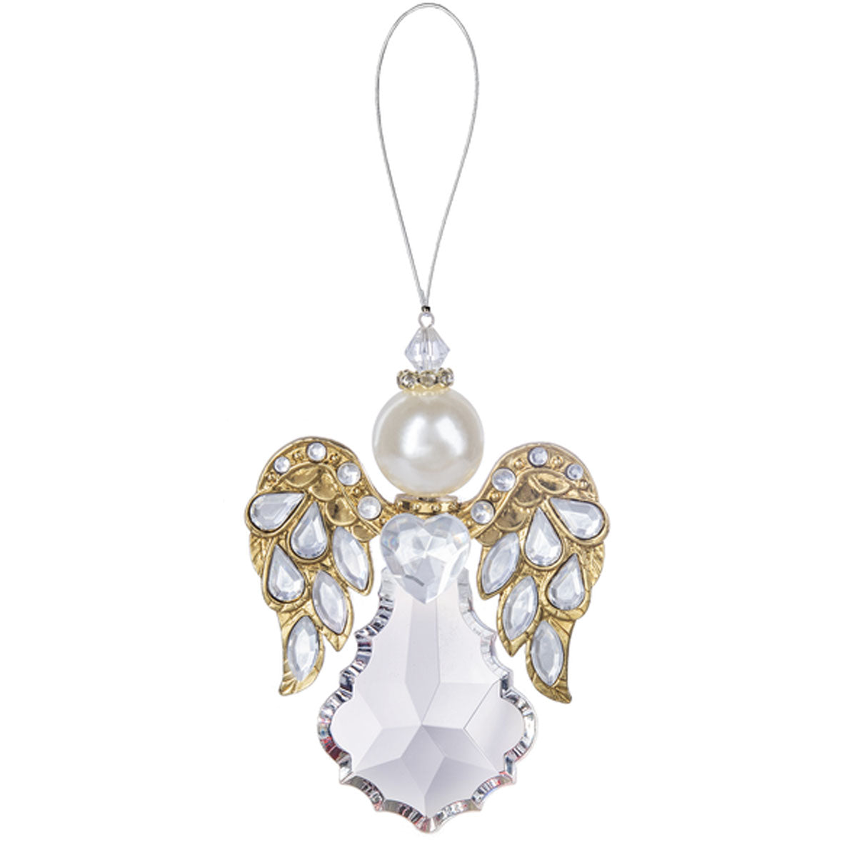 Heavenly Angel Ornament , Gold, 4.5"