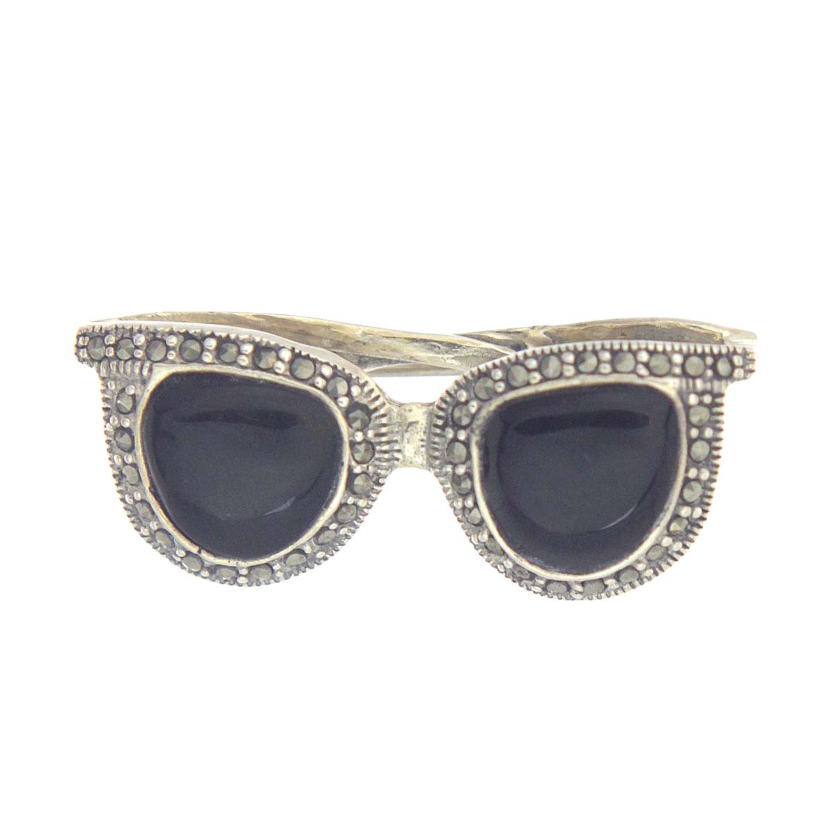 Sunglasses Pin Black Onyx Sterling Silver