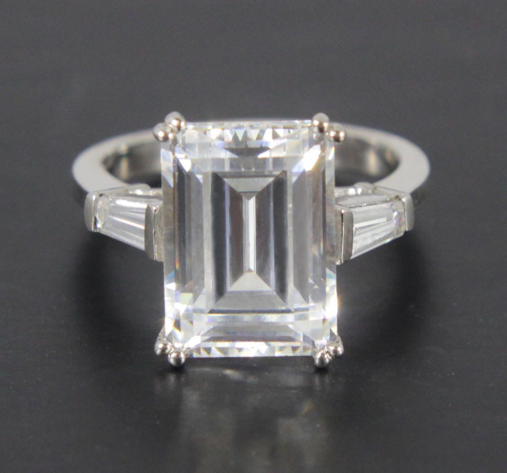 Sterling Silver Diamond Zirconia Size 8