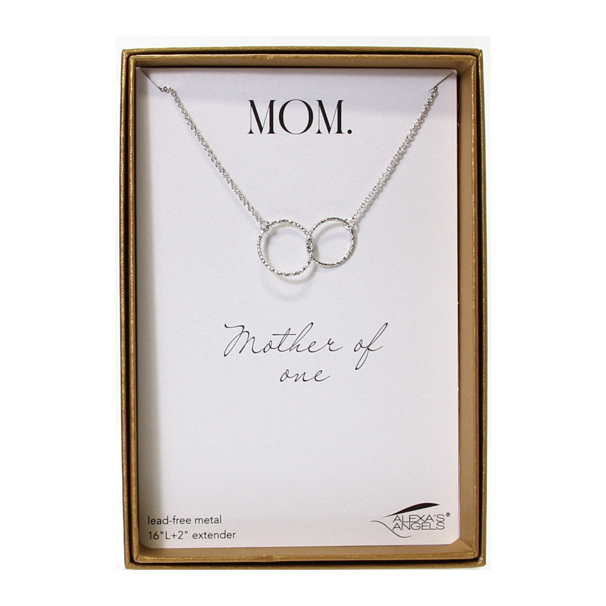 "Mother of " Silver Necklaces, Mom, 16" +2"