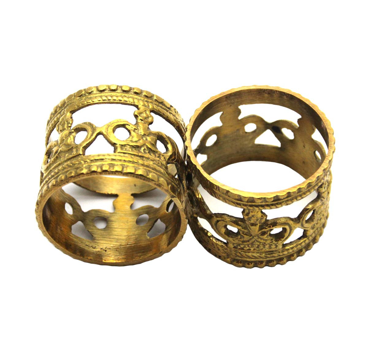 Napkin Ring Brass Crown