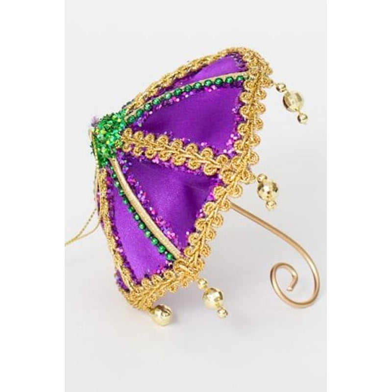4.25" Purple Umbrella Ornament, Mardi Gras