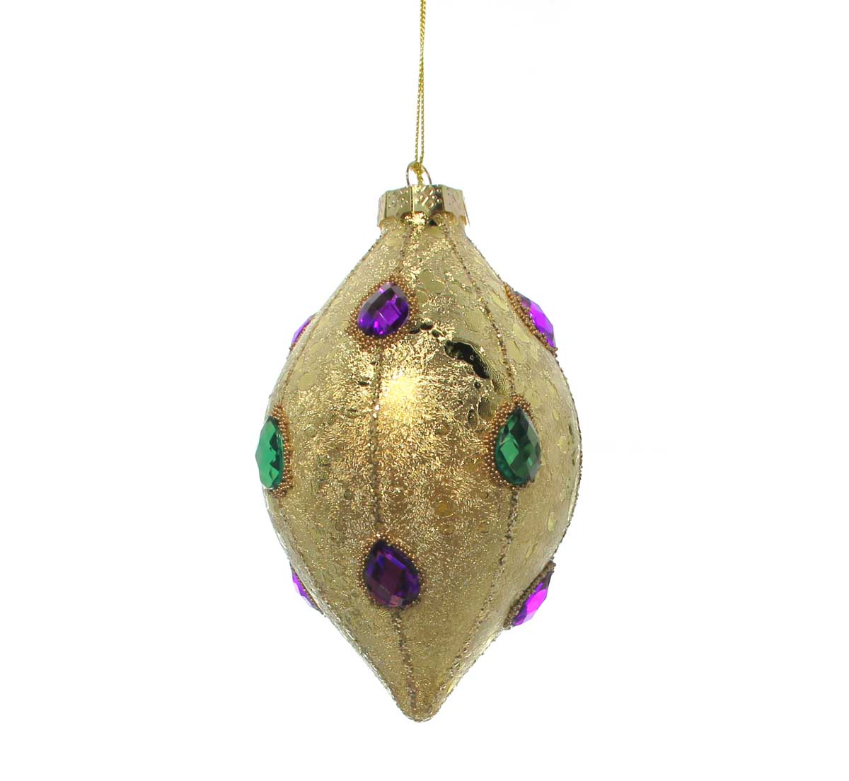 Mardi Gras Foil Oval Ornaments with Jewels