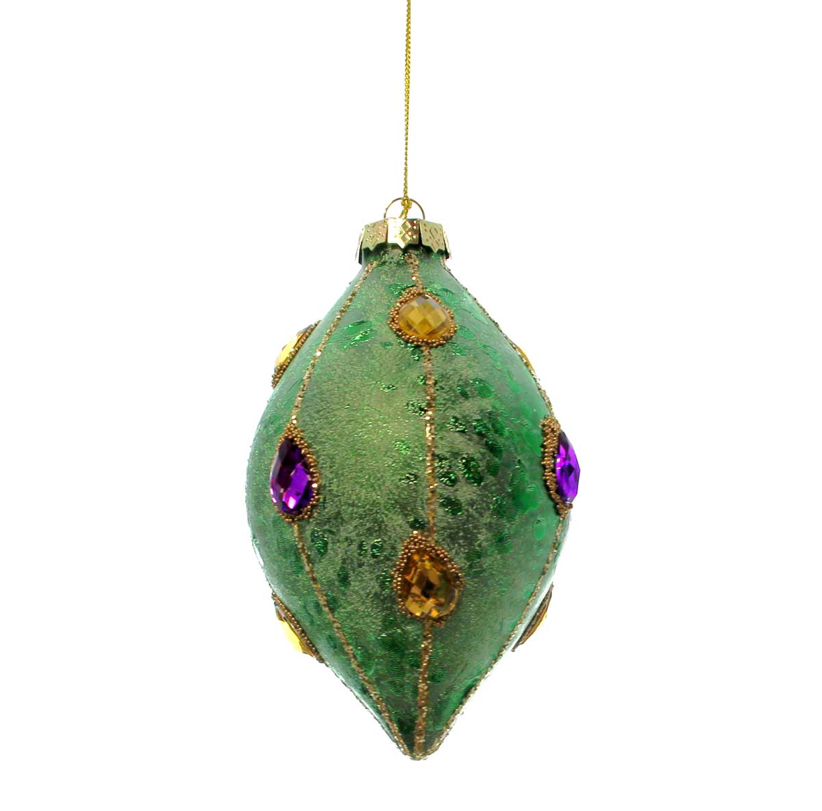 Mardi Gras Foil Oval Ornaments with Jewels