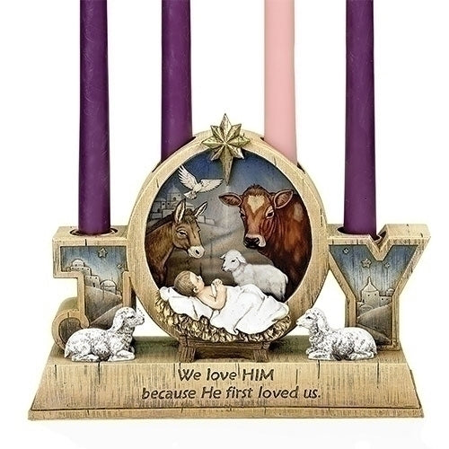 Advent Candle Holder, Nativity