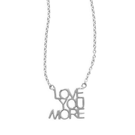 Silver Necklace - I Love You More