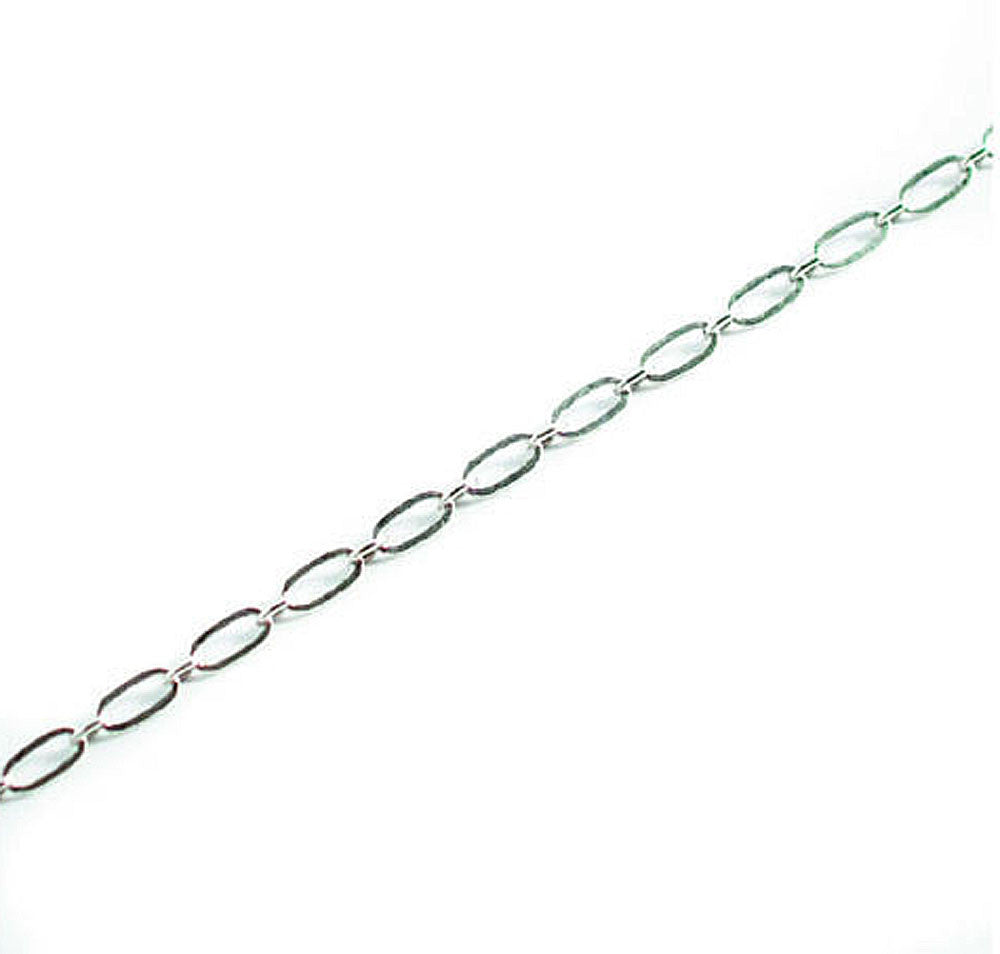 Silver Oval Chain 36"