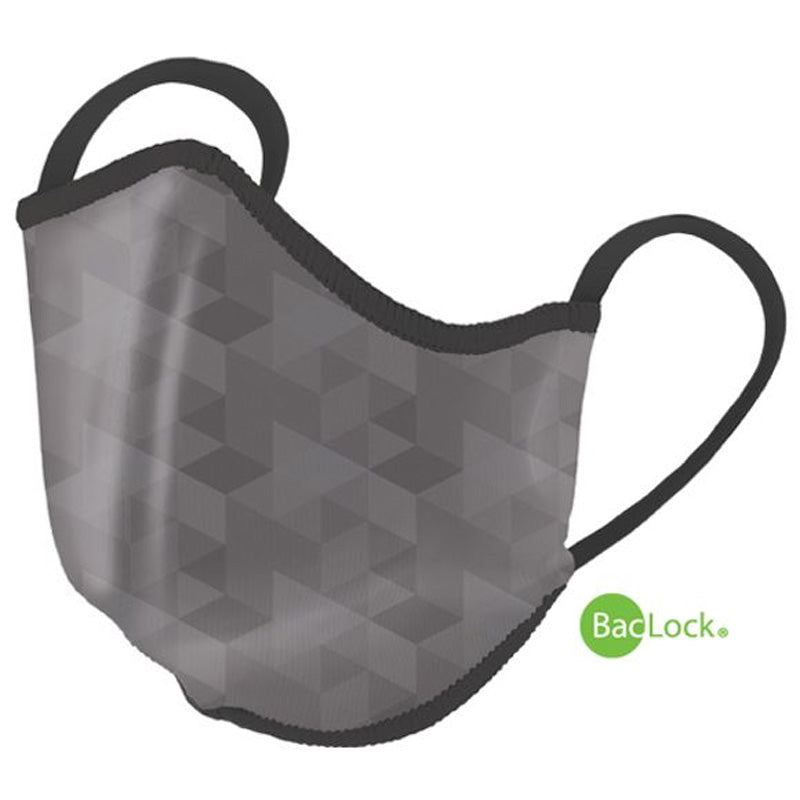 Norwex Adult Reusable FaceMask with BacLock, Gray Geometric